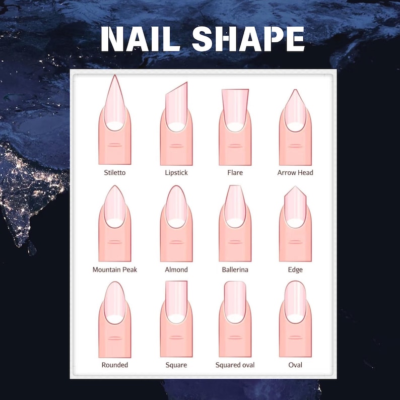Elegant nude green press on nails with gold moon star art, crystal embellishments, and high-gloss finish