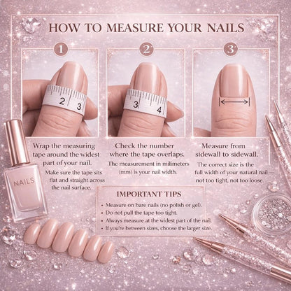 Elegant long coffin press on nails with glitter and shimmer, easy to apply and durable