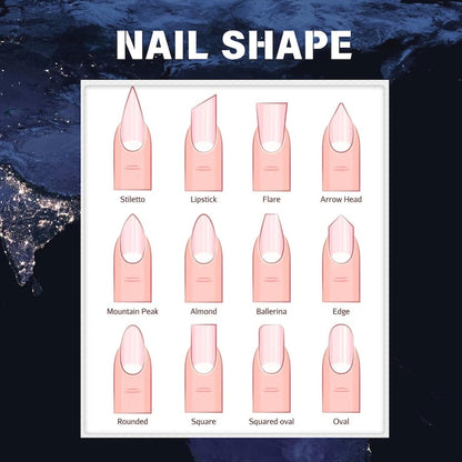 Elegant nude green press on nails with gold moon star art, crystal embellishments, and high-gloss finish